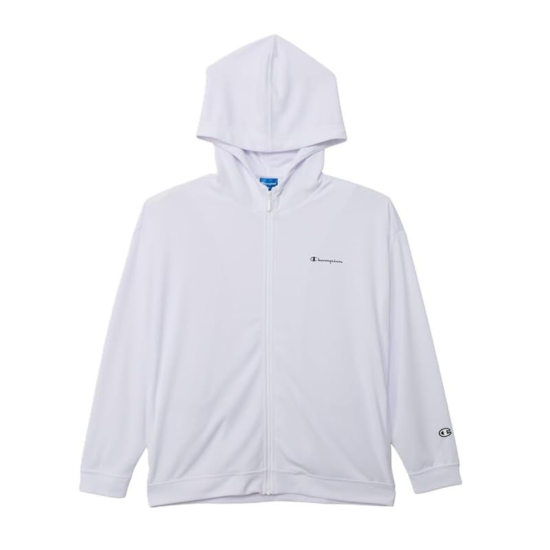 【新品】 [チャンピオン] パーカー 長袖 UVカット 抗菌防臭 速乾 スクリプトロゴ ラッシュガード ZIP HOODED SHIRT CW-BS401Z-010-M