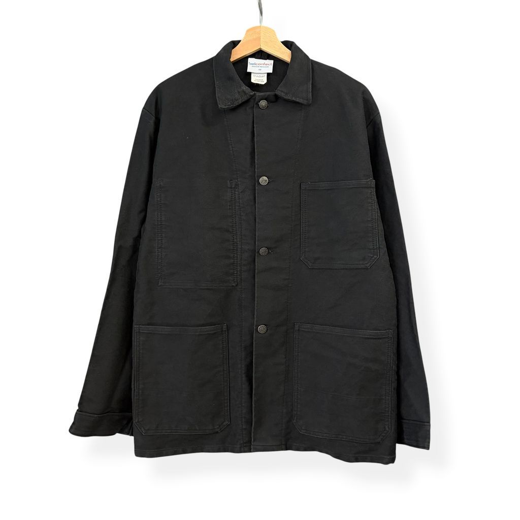 bel confect ベルコンフェクト ブラックモールスキン ワークジャケット カバーオール Black Moleskin ユーロ EURO No.A135