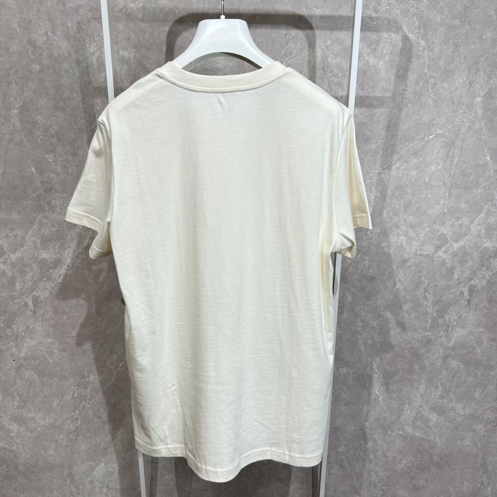極美品】 MONCLER モンクレールワンポイント半袖Tシャツ白系アイボリー