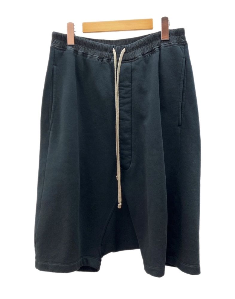 リックオウエンス Rick Owens DRKSHD 17SS WALRUS PODS Sarrouel Pants ポッズ サルエル パンツ イージー ハーフ 黒 無地 DU17S5380-F ハーフパンツ ブラック XSサイズ 104MB-564