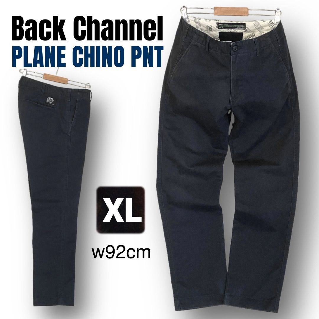BKCN バックチャンネル Back Channel★プレーンチノパンツ★テーパードシルエット★ダークネイビー★メンズXL/w92cm #2605M108