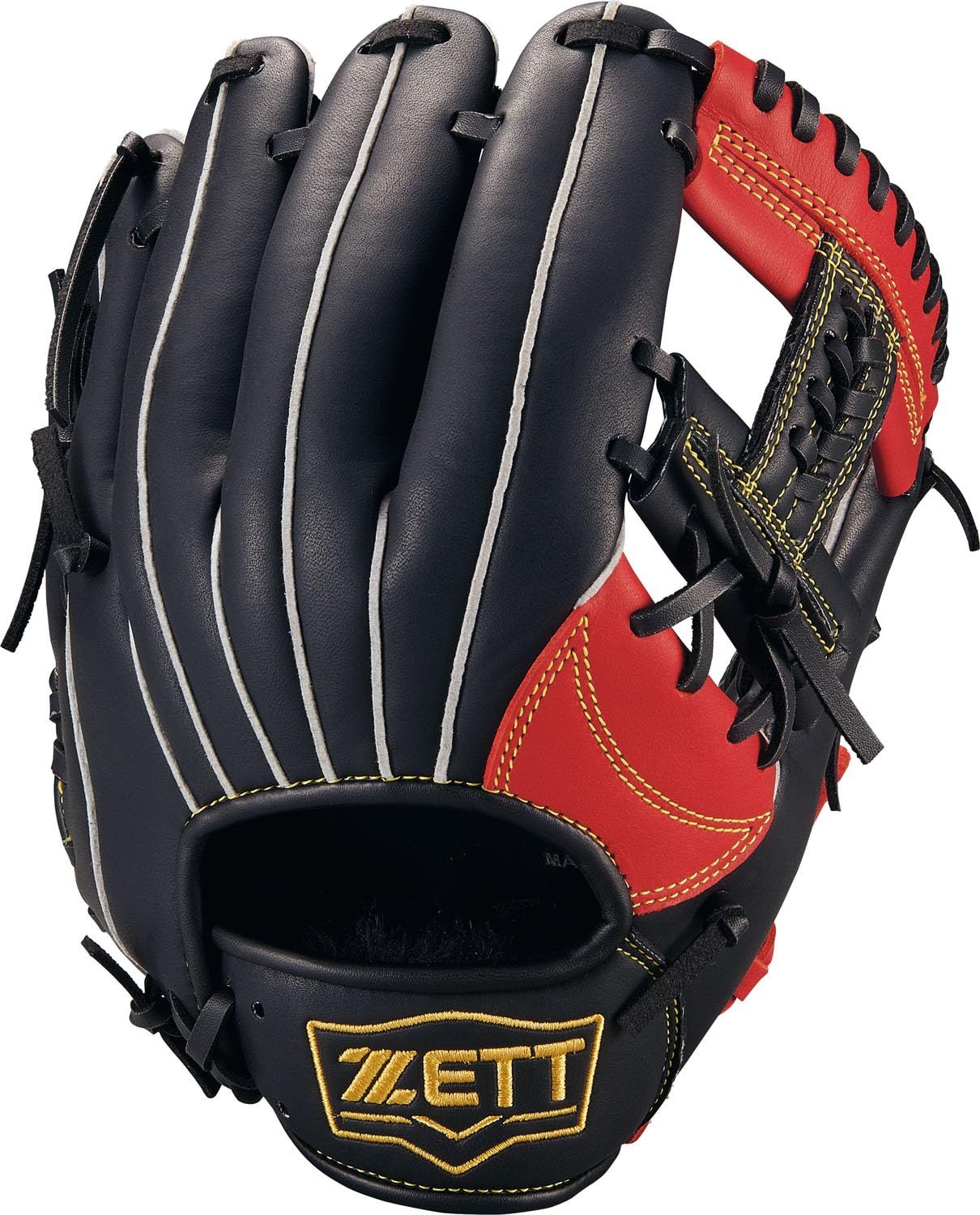 特価商品 ゼット(ZETT) 少年野球 軟式 グラブ(グローブ) アクロチャッチ オールラウンド用 左投げ用 レッド×ブラック(6419) サイズ:M BJG772630