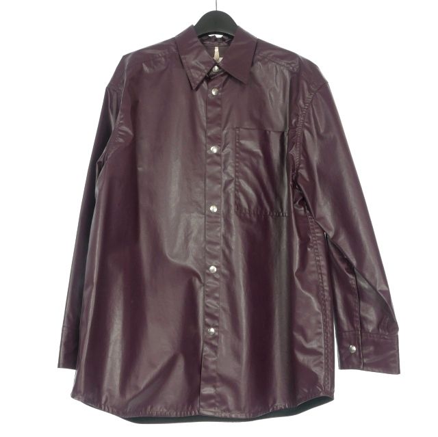 オーエーエムシー OAMC 24SS TOWER SHIRT オーバーサイズシャツ シャツジャケット 長袖 M パープル 紫 24E28OAU64