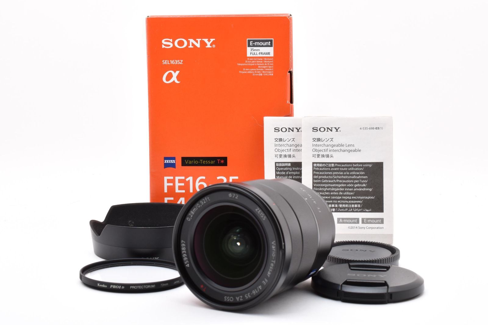 [良品] Sony ソニー Zeiss Vario-Tessar T＊ FE 16-35mm F4 ZA OSS SEL1635Z #2900481A