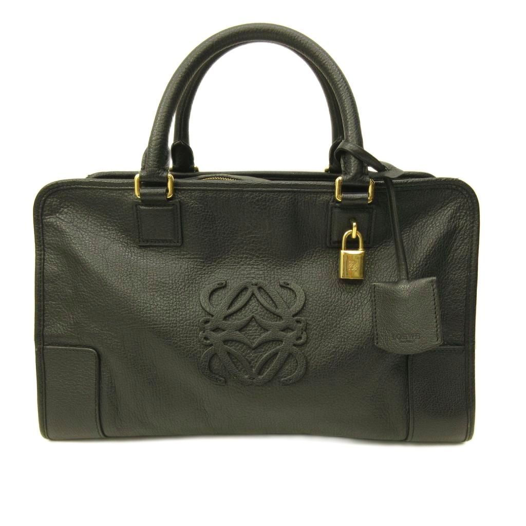ロエベ LOEWE アマソナ36 ミニ ハンドバッグ ボストン アナグラム シボレザー 黒 ブラック ☆AA★ 71,005円