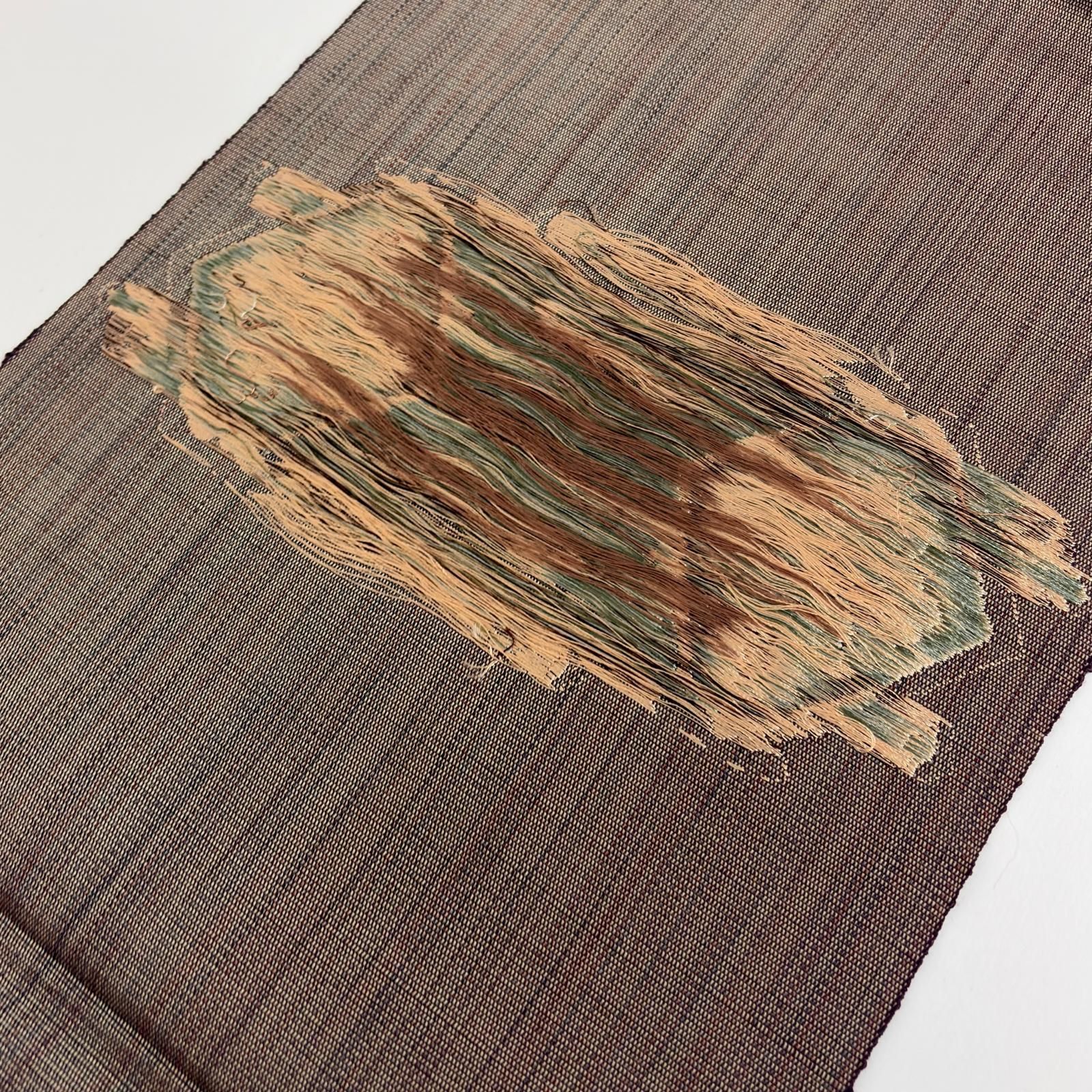 名古屋帯 正絹 紬 織柄 美しい花 八寸 MA-7920 - メルカリ
