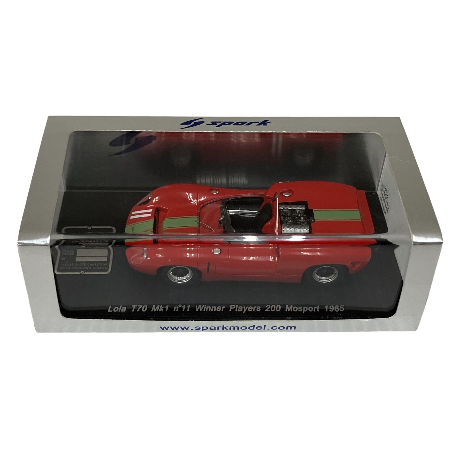 SPARK 1/43 Lola T70 MK1 Winner Players 200 Mosport 1965 S1467