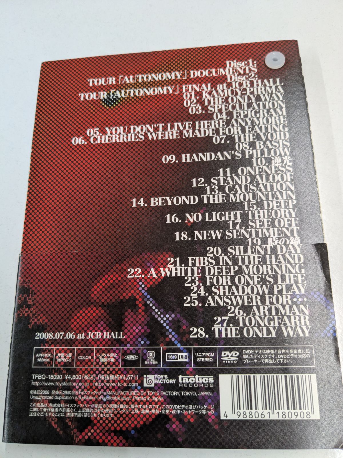 BRAHMAN THE THIRD ANTINOMY DVD 2枚組 ブラフマン ライブ トイズ