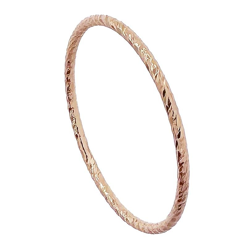 [ジュエリーショップエム] リング 指輪 レディース メンズ 14Kゴールドフィルド 14KGF Gold Filled シンプル スクリュー ツイスト ピンクゴールド k14gf23 7号 PG
