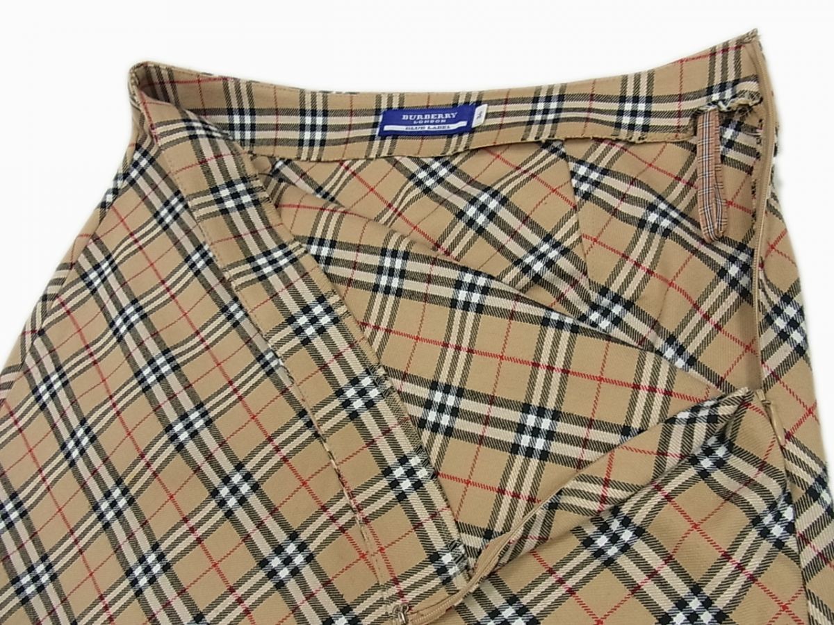 ◇BURBERRY LONDON BLUE LABEL Aライン スカート ノバチェック