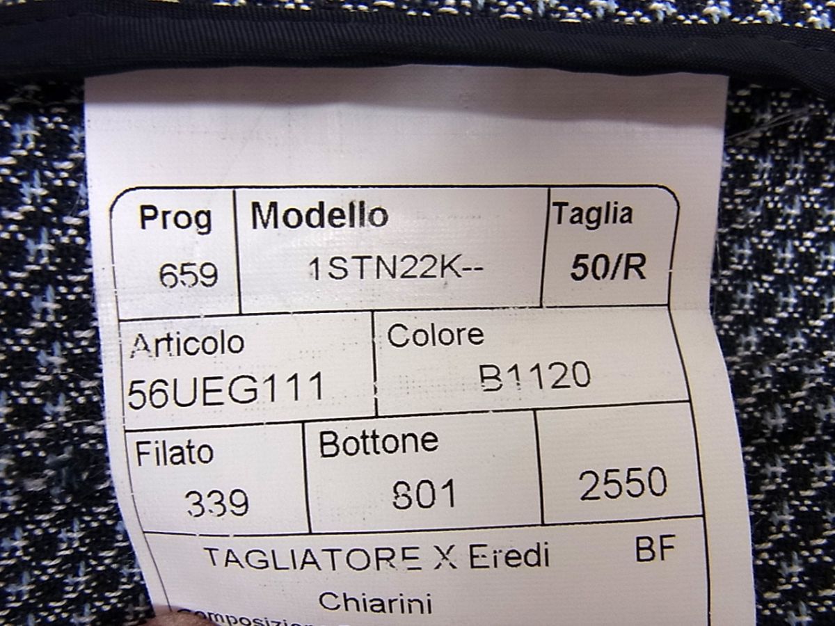 イタリア別注 定価12万◇TAGLIATORE Per EREDI CHIARINI テーラード