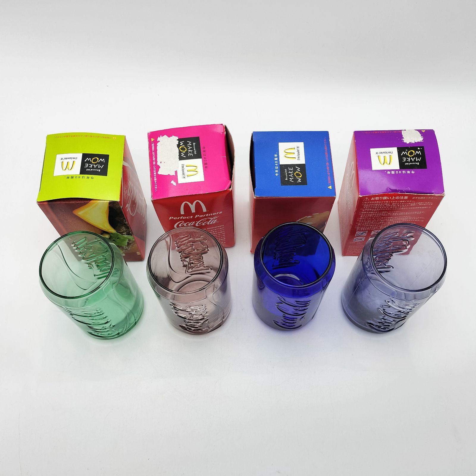 4色セット】マクドナルド×コカ・コーラ 40周年記念 缶型グラス