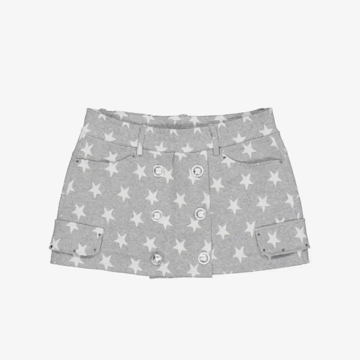 セットアップエクススターダブルボタン スカートパンツ GRAY M
