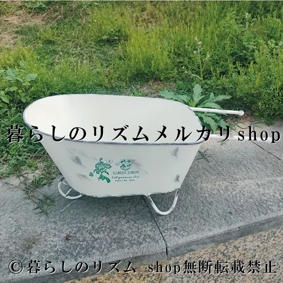メタルカート プランター フラワーカート 花車型 植木鉢 フラワーポット ガーデンオーナメント アンティーク調 花柄デザイン アイアンプランター ガーデニング雑貨 ガーデンデコレーション 庭飾り テラス バルコニー 玄関 屋内 屋外 ディスプレイ 多肉植物
