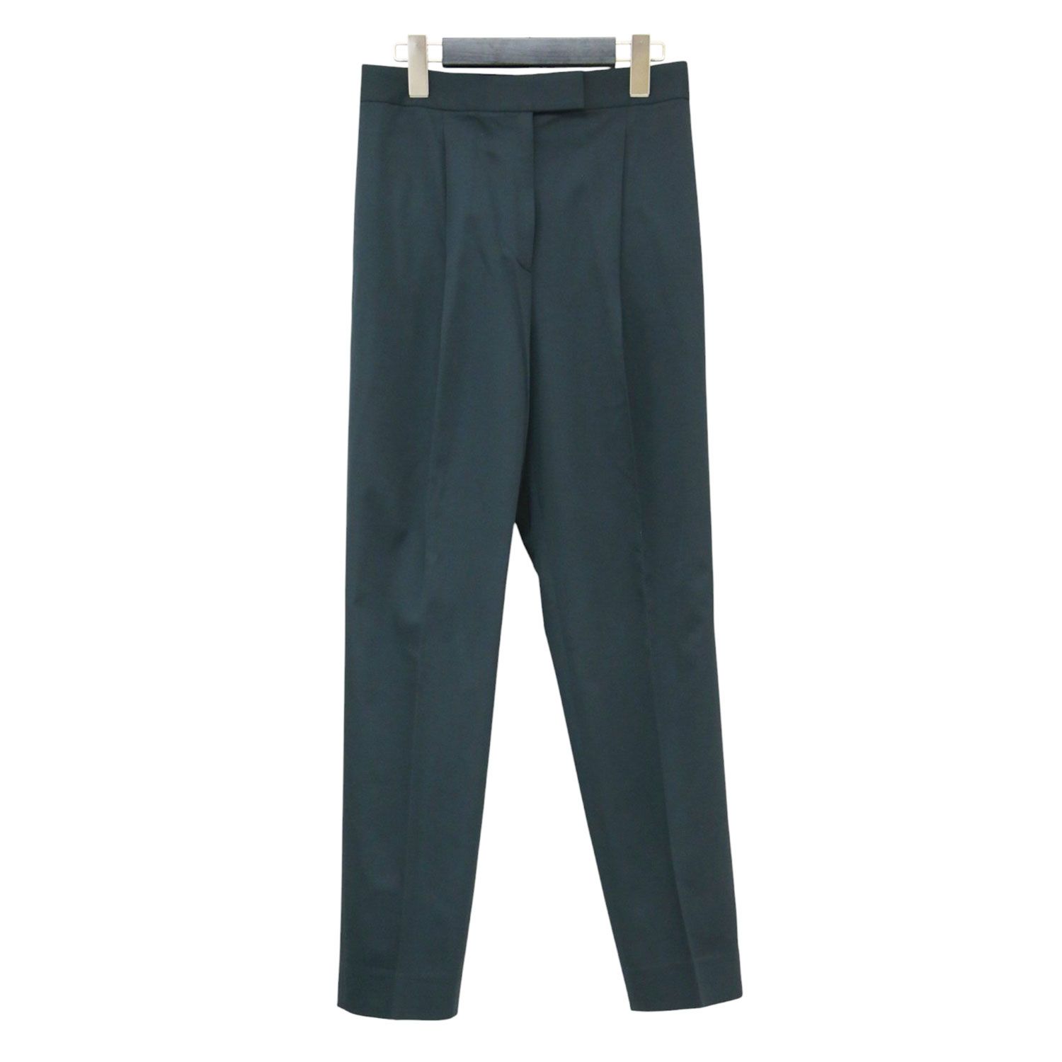 TOMORROWLAND collection トゥモローランド パンツ ネイビー 紺 サイズ:34(7号) | 24春夏 ビスコースツイル タック テーパード パンツ / スラックス | ウール | ボトムス 日本製【レディース】【中古】