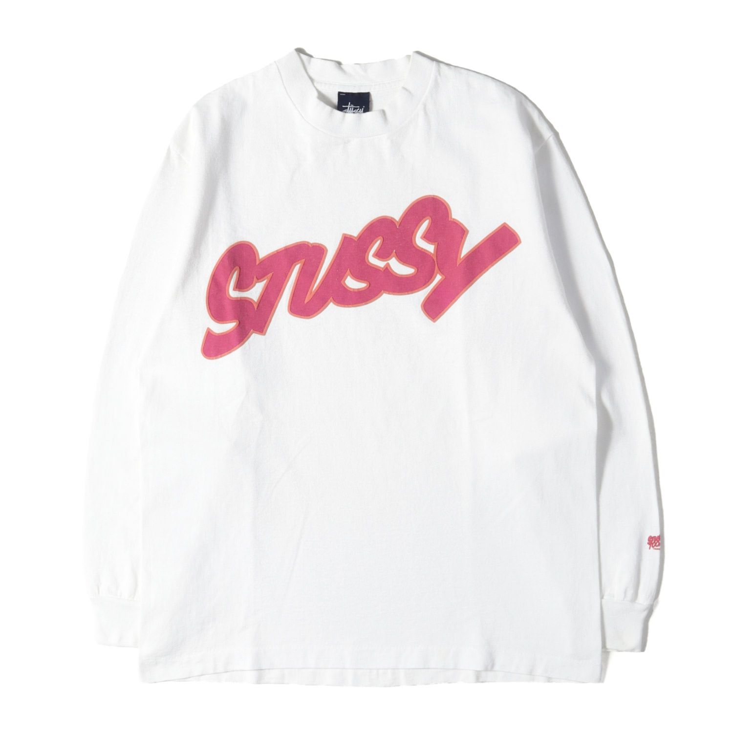 STUSSY ステューシー Tシャツ ホワイト 白 サイズ:M | 00s WTAPS 裏コラボ TOON MANIA ロングスリーブ Tシャツ (USA製) | トップス カットソー 長袖【メンズ】【中古】