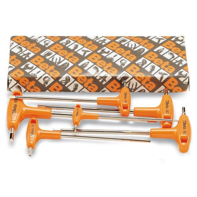 【送料無料】グリップ付Ｔ型ヘックスレンチセット6本組 96T/S6