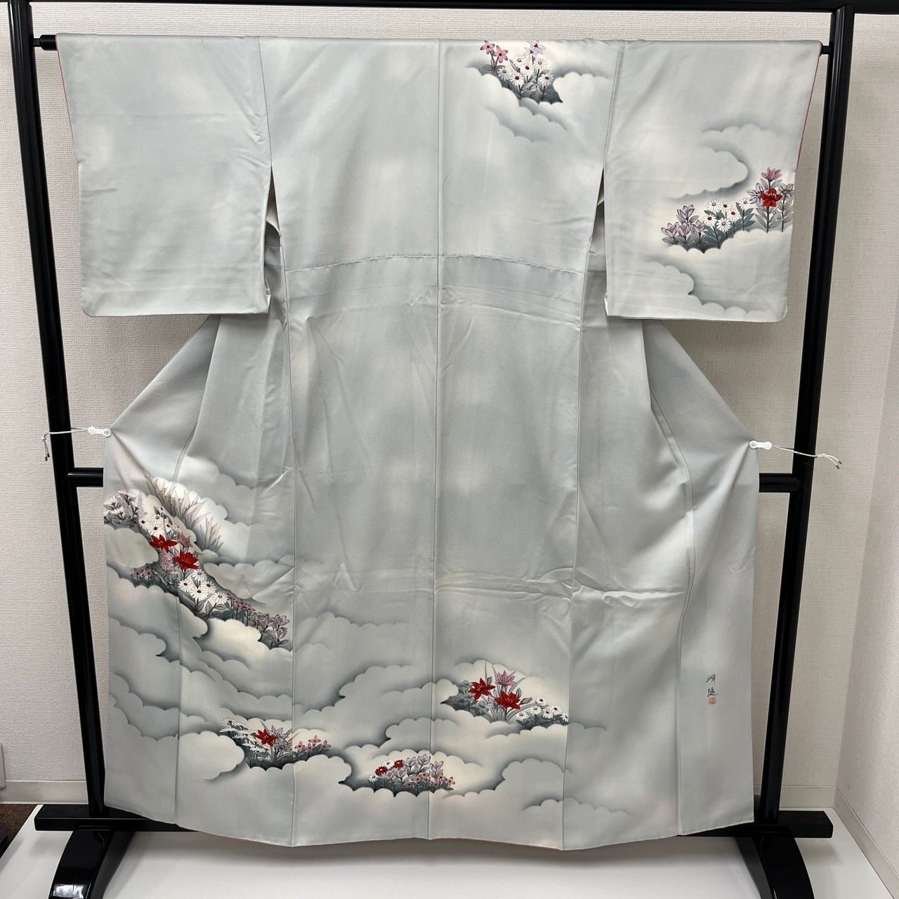 作家物 付下げ 紋無し 素敵な花の染め 訪問着 正絹 着物 MK-562 - メルカリ