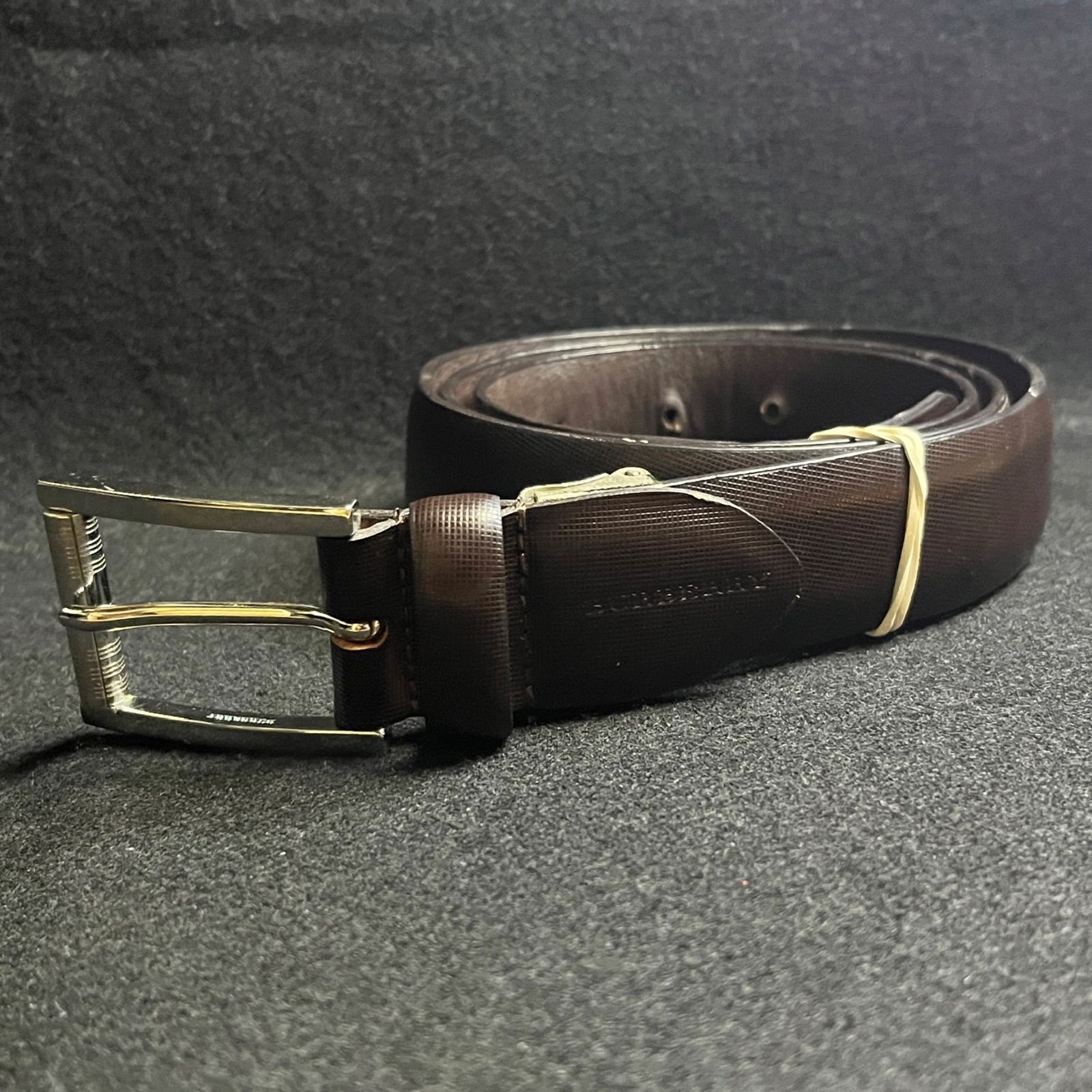 Burberry London バーバリー ロンドン レザー ベルト ブラウン 無地
