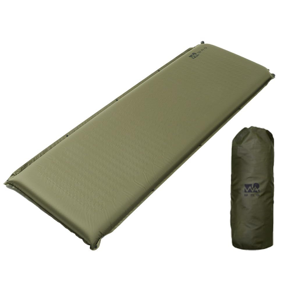WAQ キャンプマット 車中泊マット 厚手 8cm コンパクト R値 6.0 特殊ウレタン 軽量 インフレーターマット (OLIVE)ts 0ac3a2e8