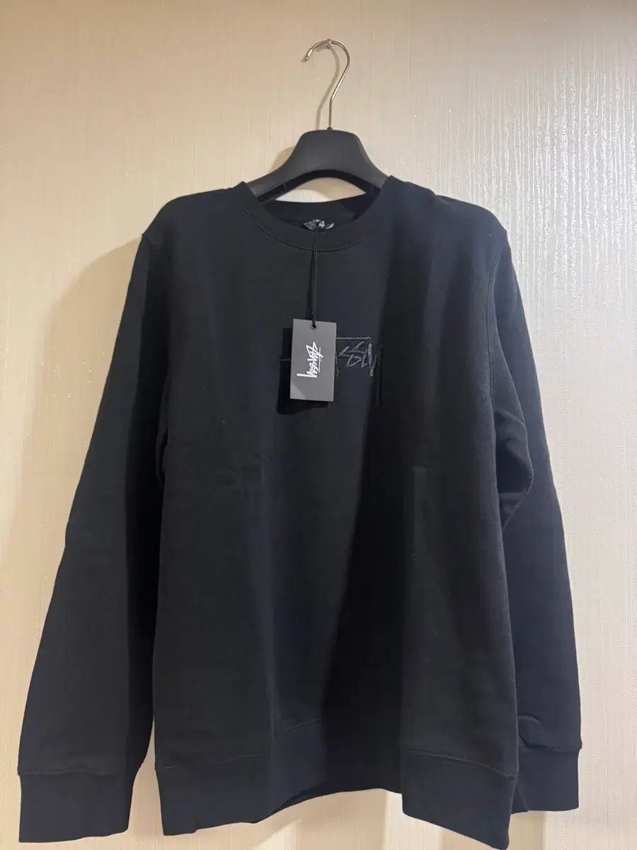 STUロゴ クルーネック ブラック S