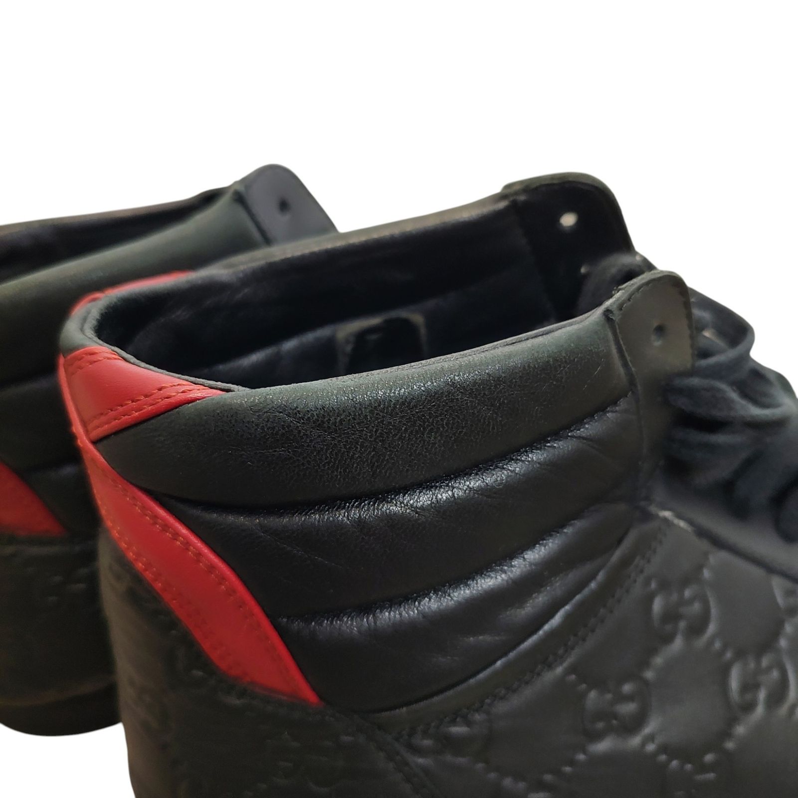 GUCCI グッチ Signature High GGスプリーム ハイカット レザー 