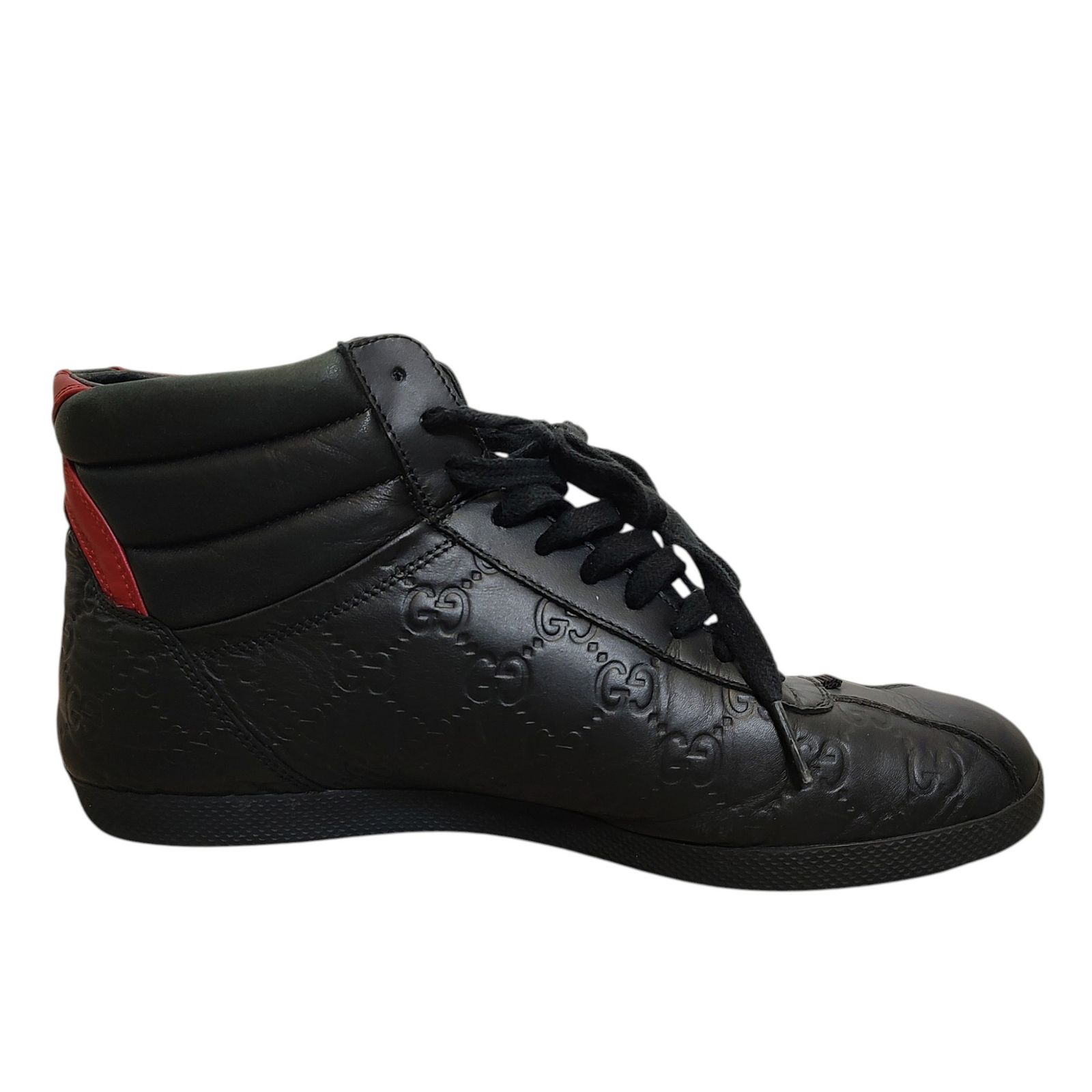 GUCCI グッチ Signature High GGスプリーム ハイカット レザー 