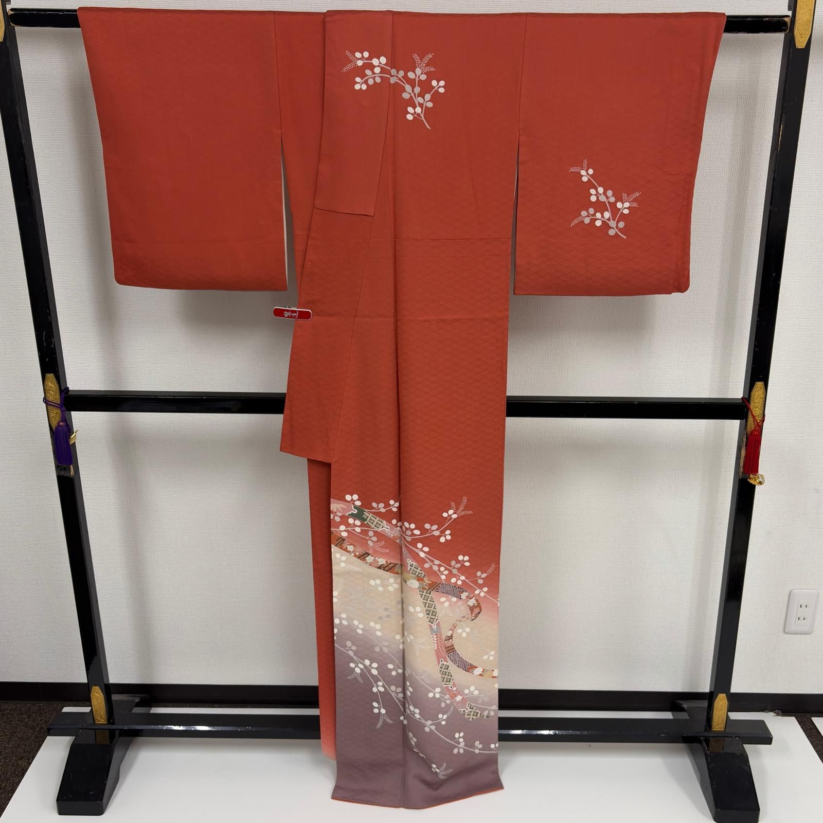 付下げ 友禅 上品な染め 裄65 一つ紋 正絹 着物 MK-9234 - メルカリ