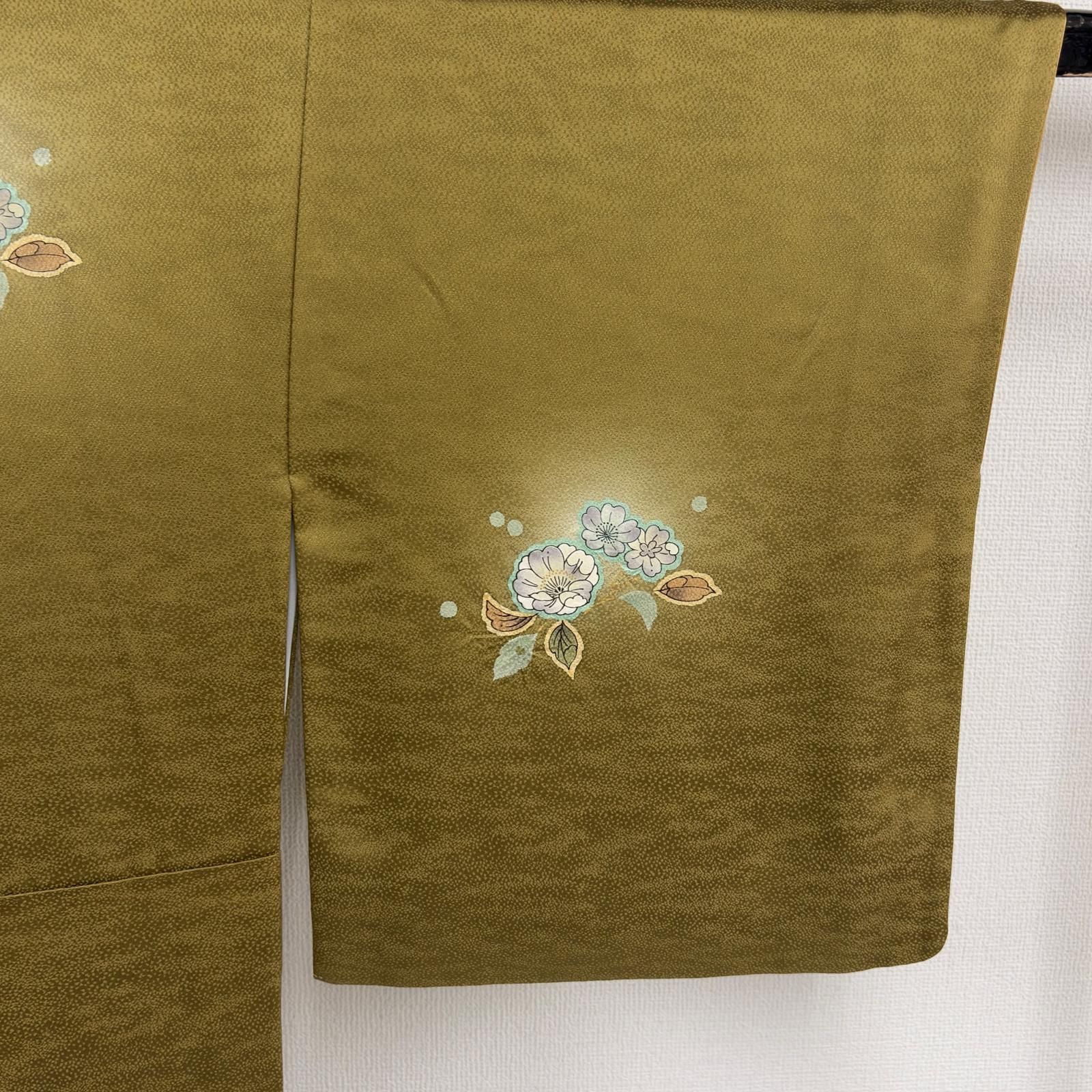 辻ヶ花柄　正絹　付け下げ　美品 付下げ 辻ヶ花 裄66 上品な染め 紋無し 正絹 着物 MK-9266