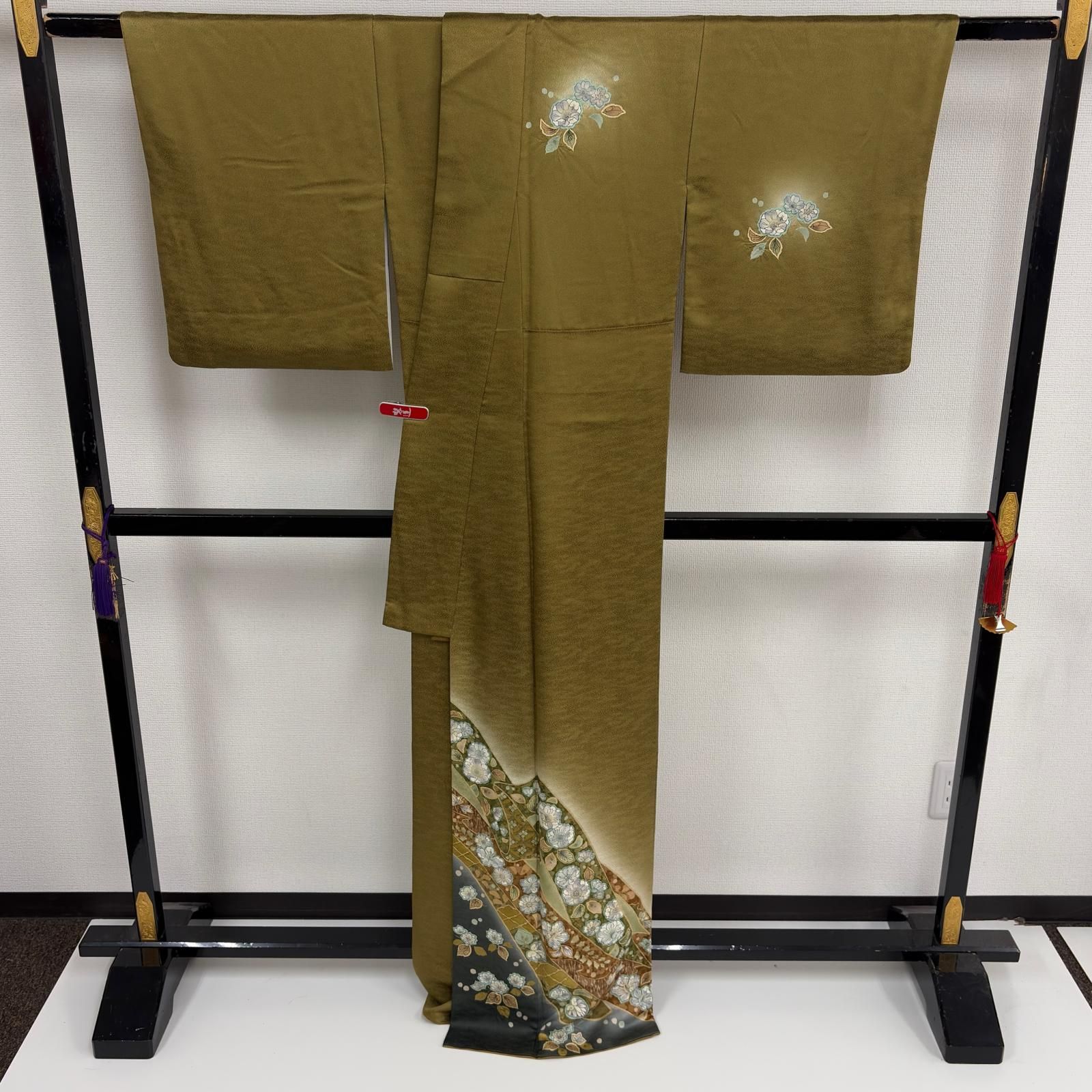 付下げ 辻ヶ花 裄66 上品な染め 紋無し 正絹 着物 MK-9266