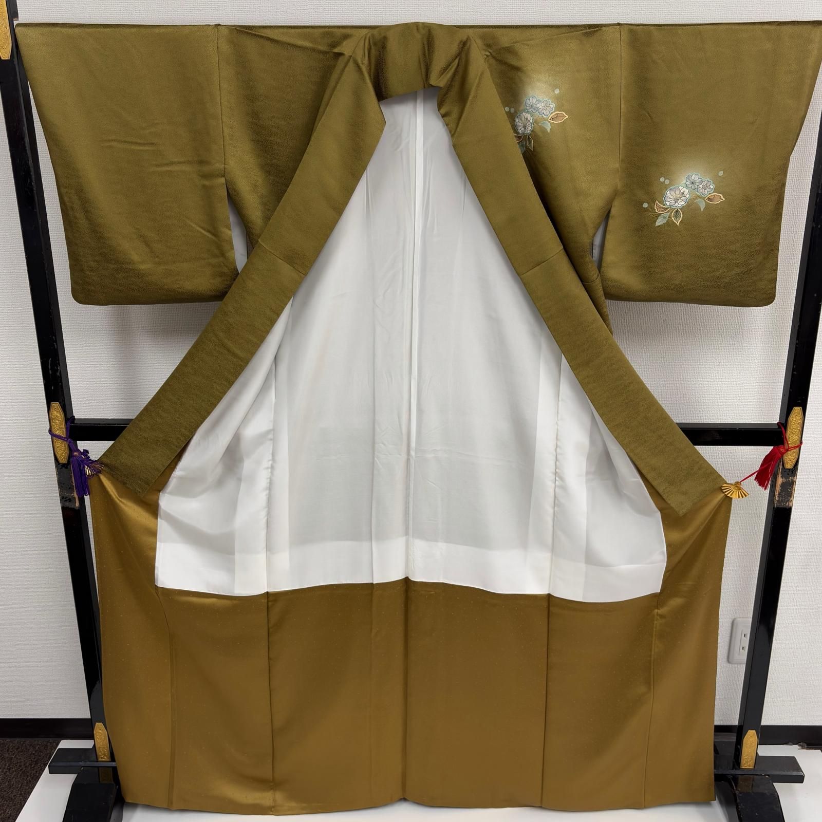 付下げ 辻ヶ花 裄66 上品な染め 紋無し 正絹 着物 MK-9266