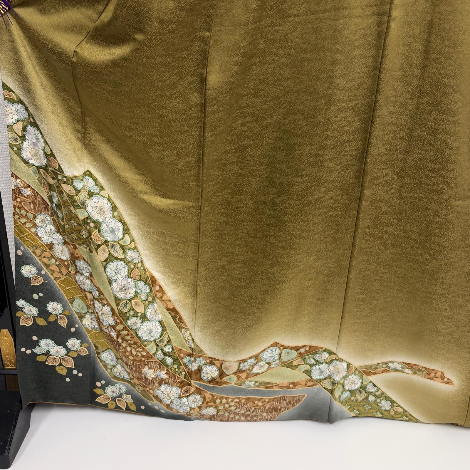 付下げ 辻ヶ花 裄66 上品な染め 紋無し 正絹 着物 MK-9266