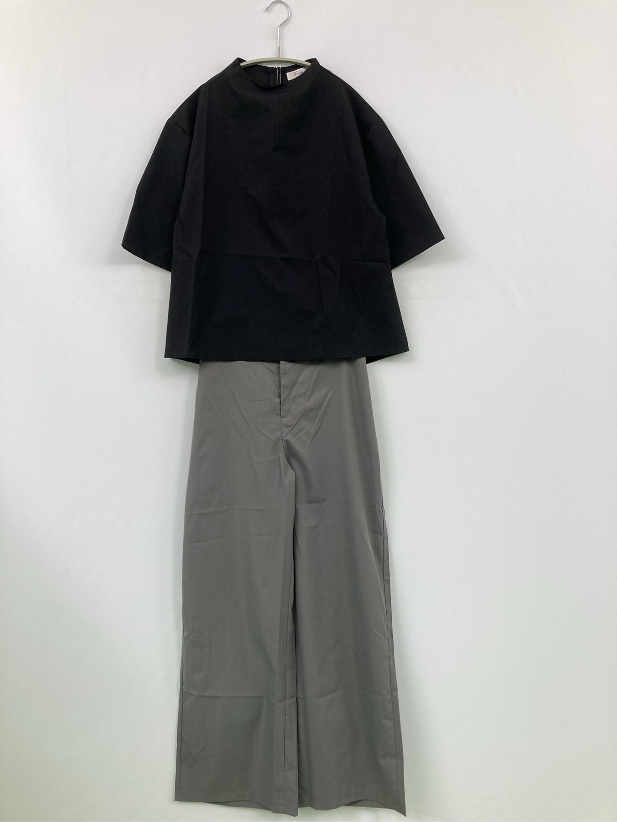 Fashion ファッション セットアップ M ブラック 無地 レディース