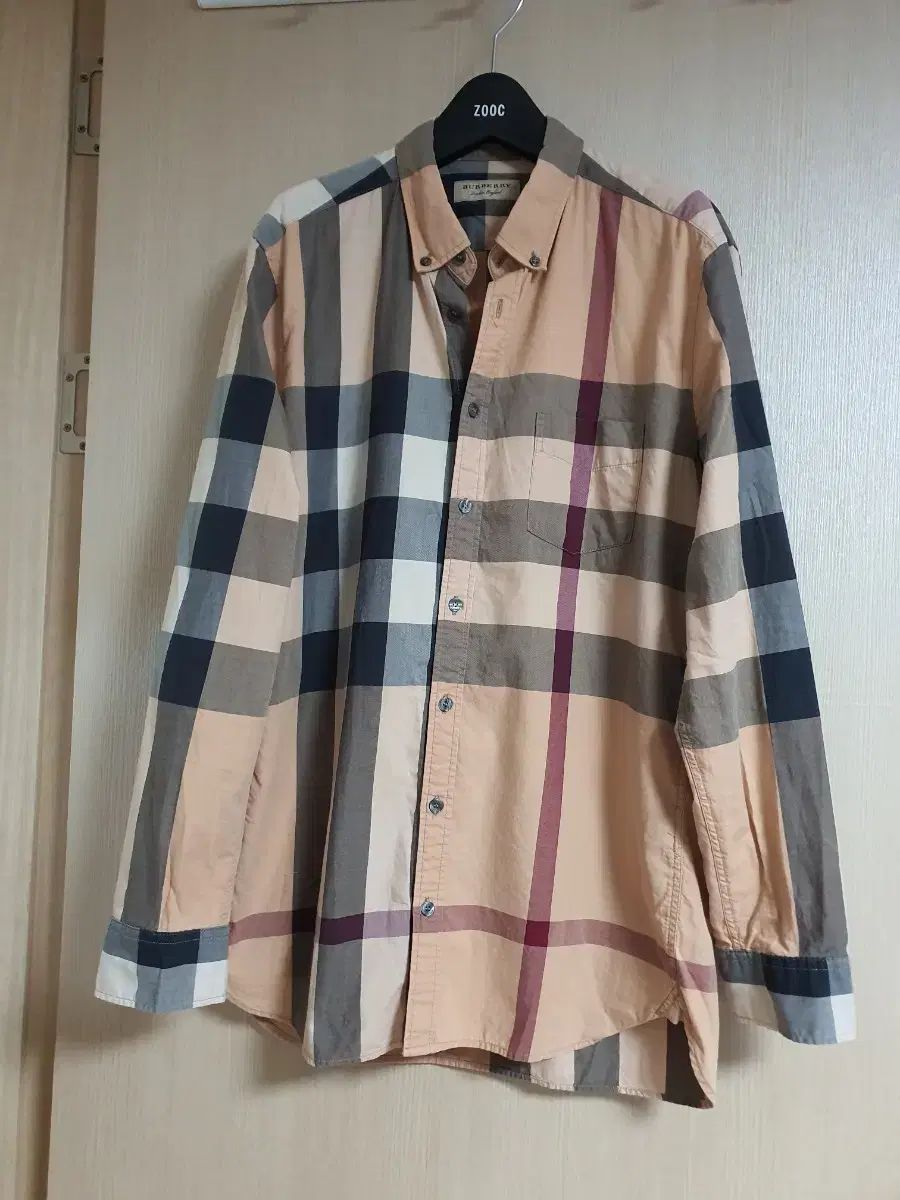 バーバリー チェック シャツ ベージュ 長袖 (100サイズ)
