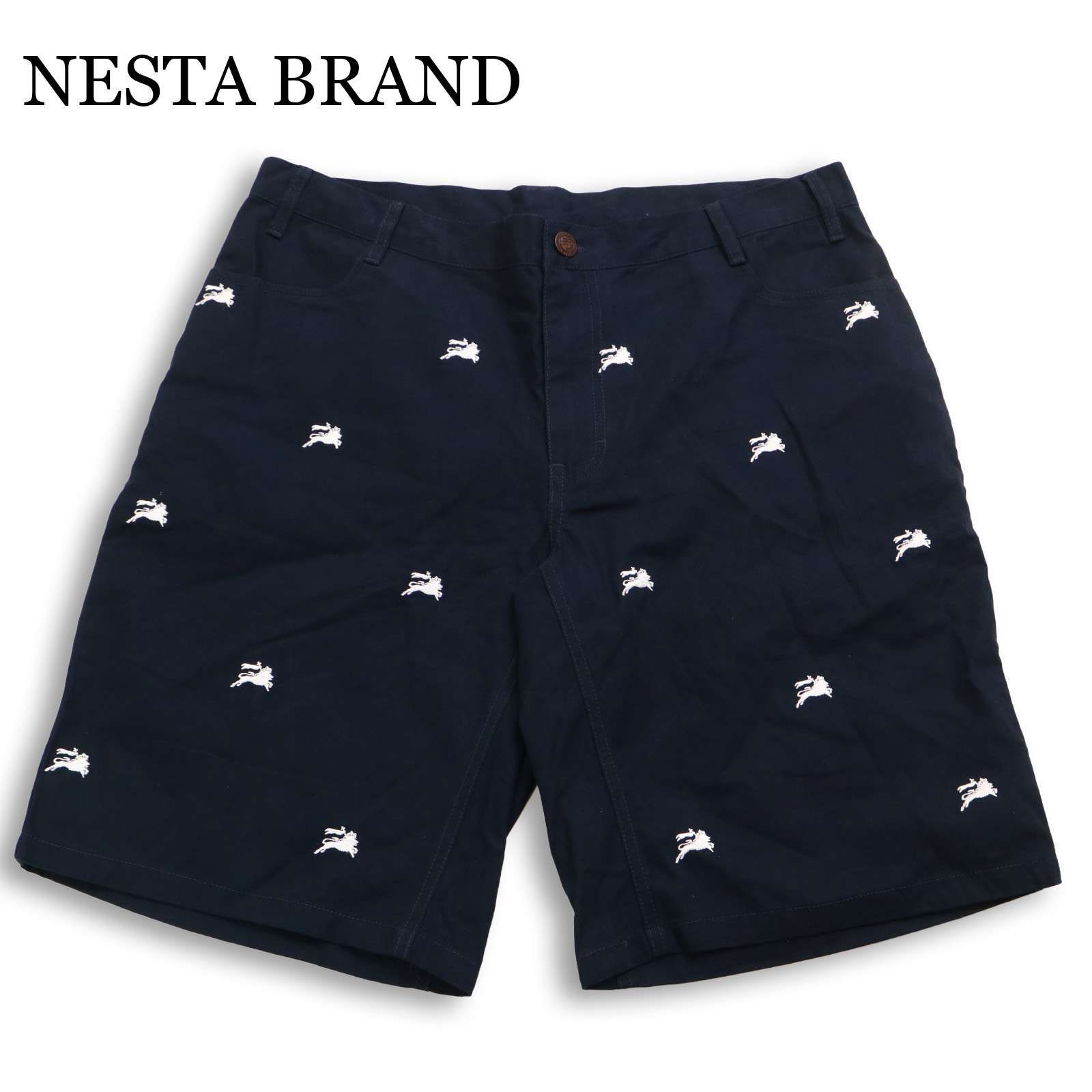 NESTA BRAND ネスタブランド 春夏☆ 刺繍 総柄 ハーフ ショート パンツ 
