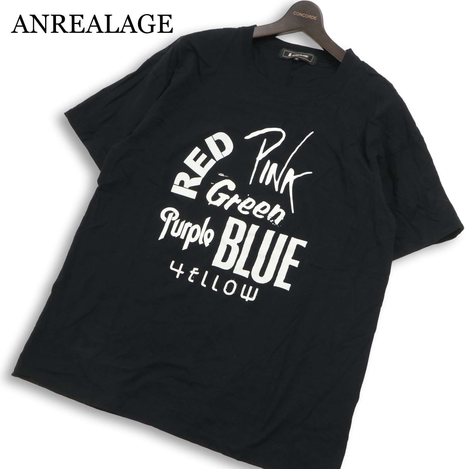 ANREALAGE アンリアレイジ 春夏☆ 半袖 ビッグシルエット プリント 