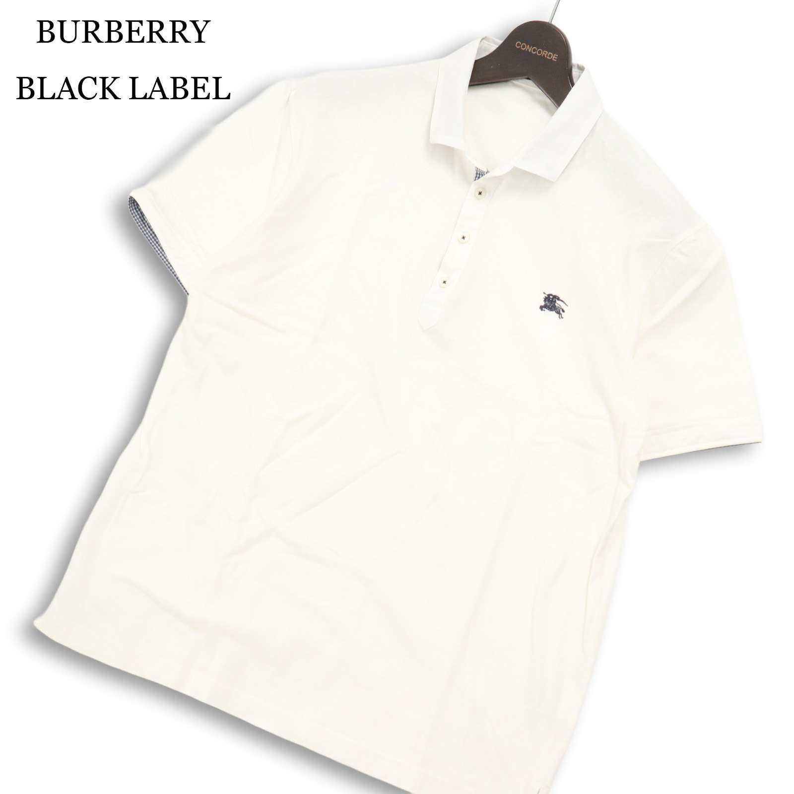 BURBERRY BLACK LABEL バーバリー ブラックレーベル 半袖 ホース刺繍