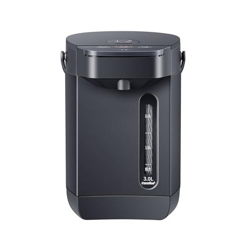 COMFEE' 電気ポット 電動お湯ポット 3L マイコン 保温温度調整 安全ロック 湯量選択 機能 省エネ インディゴグレー★m d1f7a09e