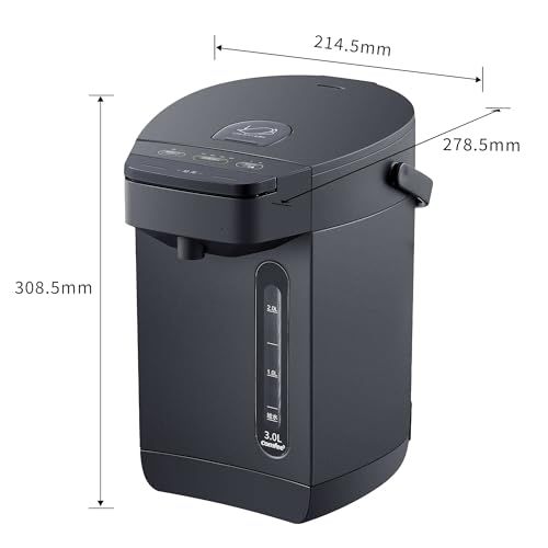 COMFEE' 電気ポット 電動お湯ポット 3L マイコン 保温温度調整 安全ロック 湯量選択 機能 省エネ インディゴグレー★m d1f7a09e