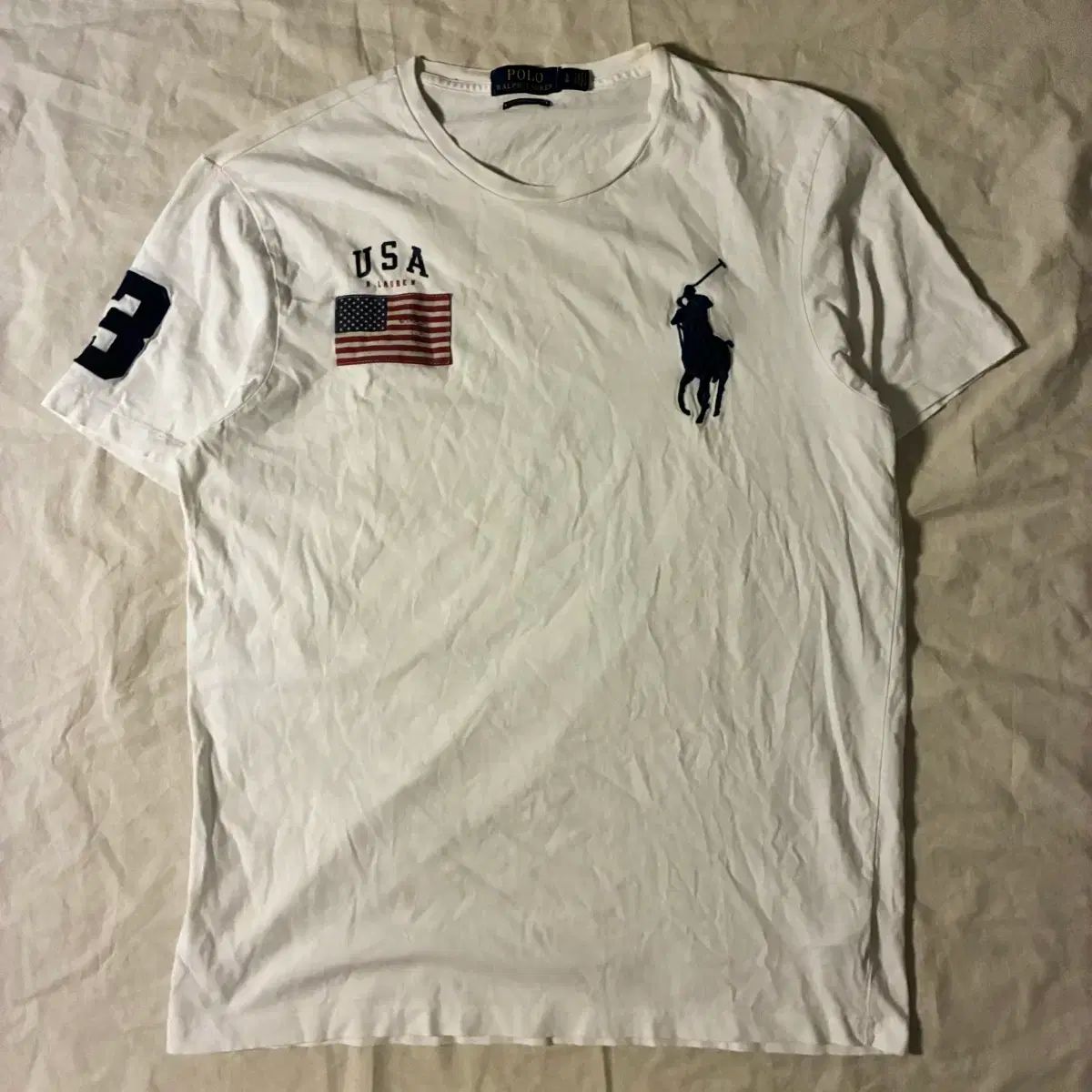 ポロ BIGポニー USA 星条旗 半袖 L