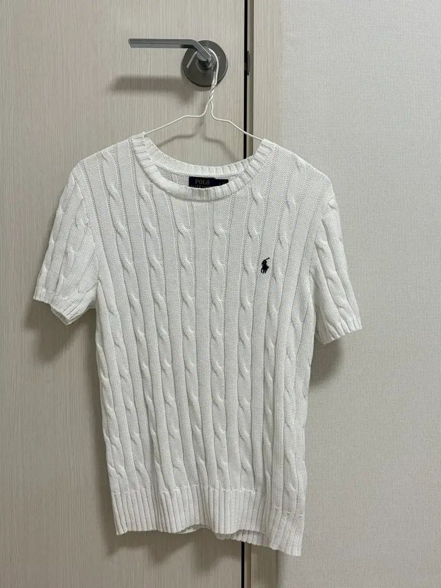 ポロ ピマコットン 半袖 ニット L