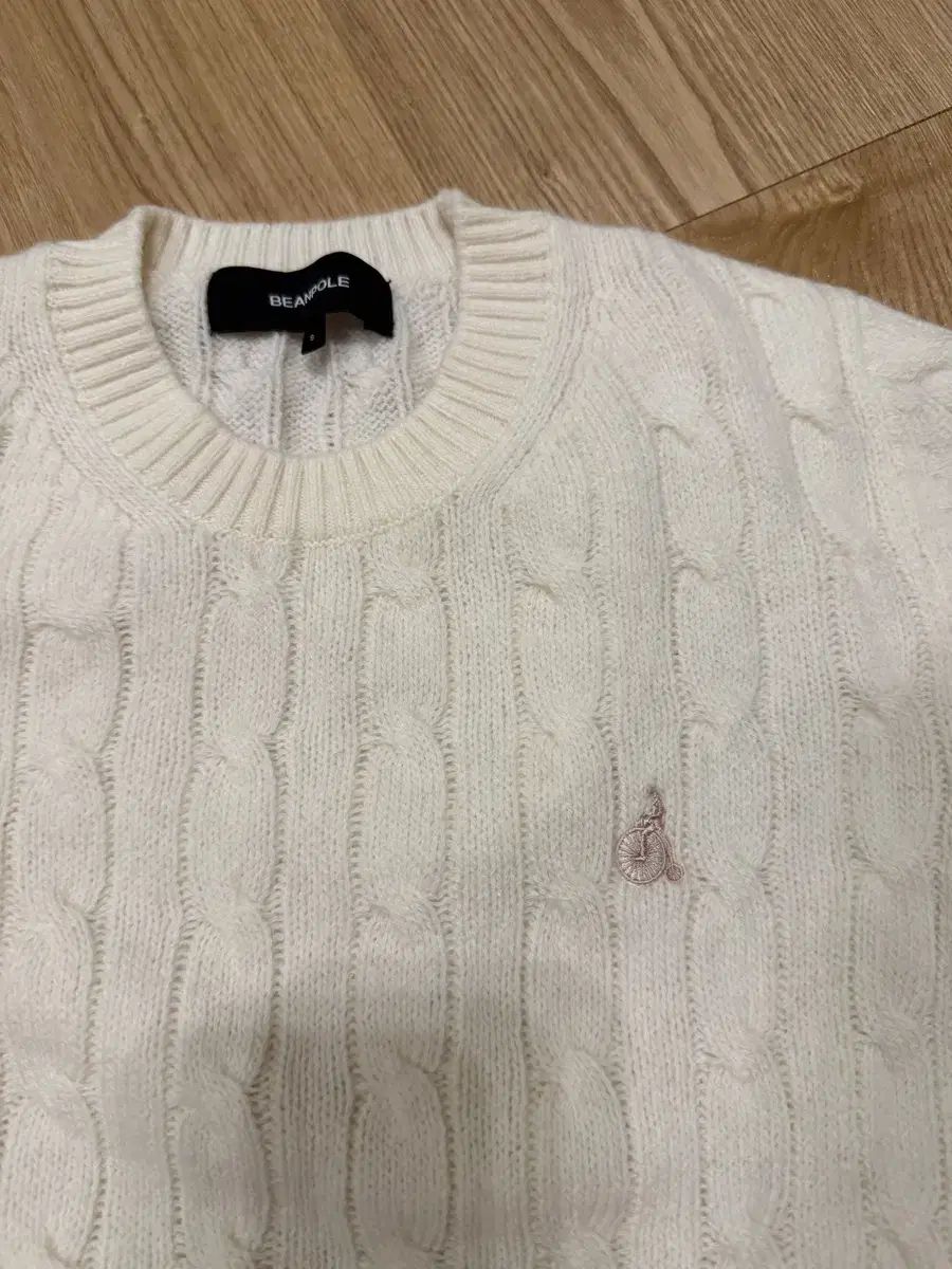 BEAN POLE ビーンポール 半袖 ウール100% ウールニット ケーブルニット Sサイズ