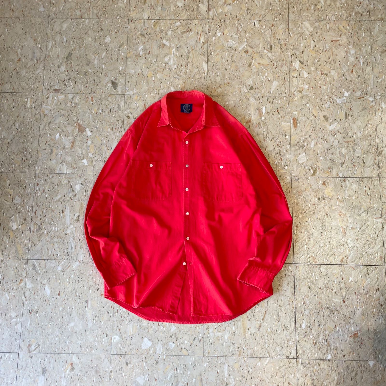 80s〜 【OLD GAP】 オールドギャップ カラーシャツ レギュラーカラー オレンジ size.M