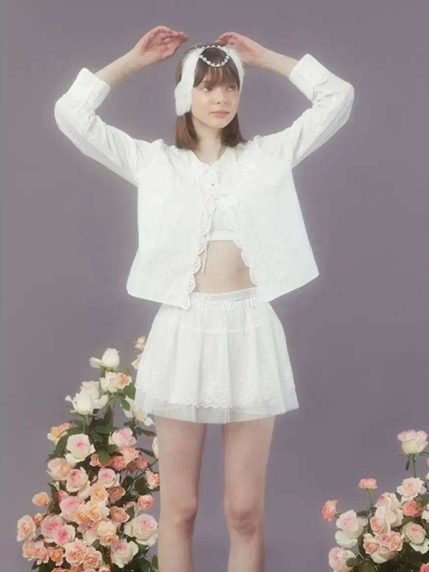 マーガリンフィンガーズ LACE TUTU SKIRT PANTS WHITE