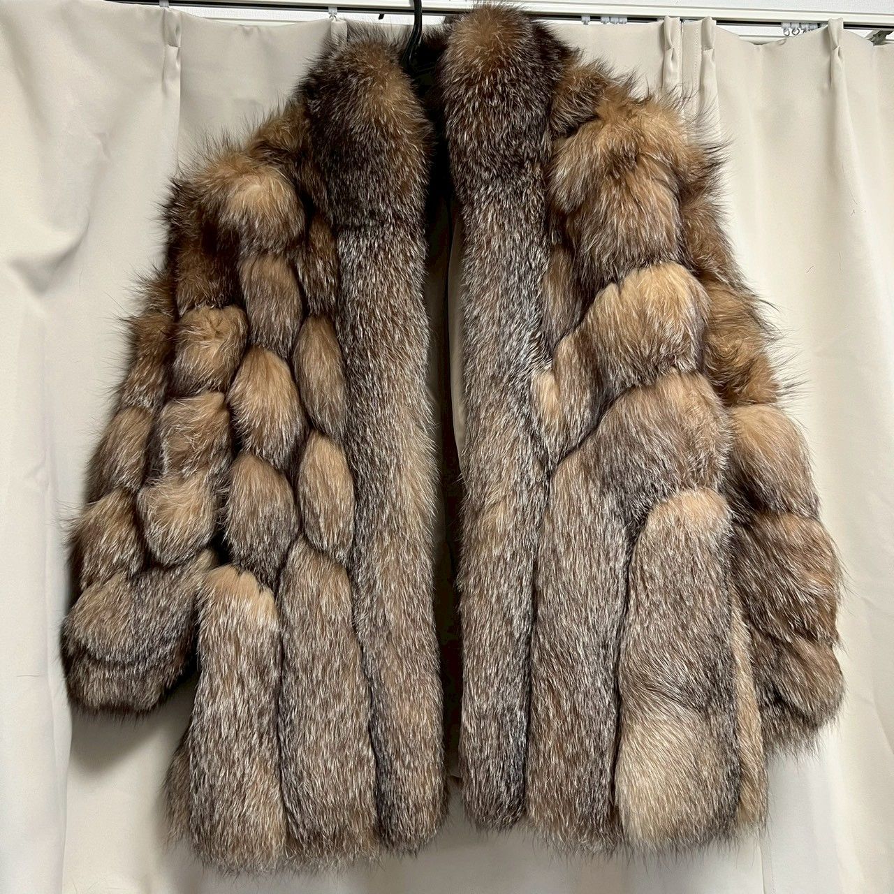 BASILE/シルバーブルーフォックス/毛皮コート/M/USA製/タグ付/定価130万円/未使用保管品/リアルファー/高級毛皮/フォックスファー/No.244