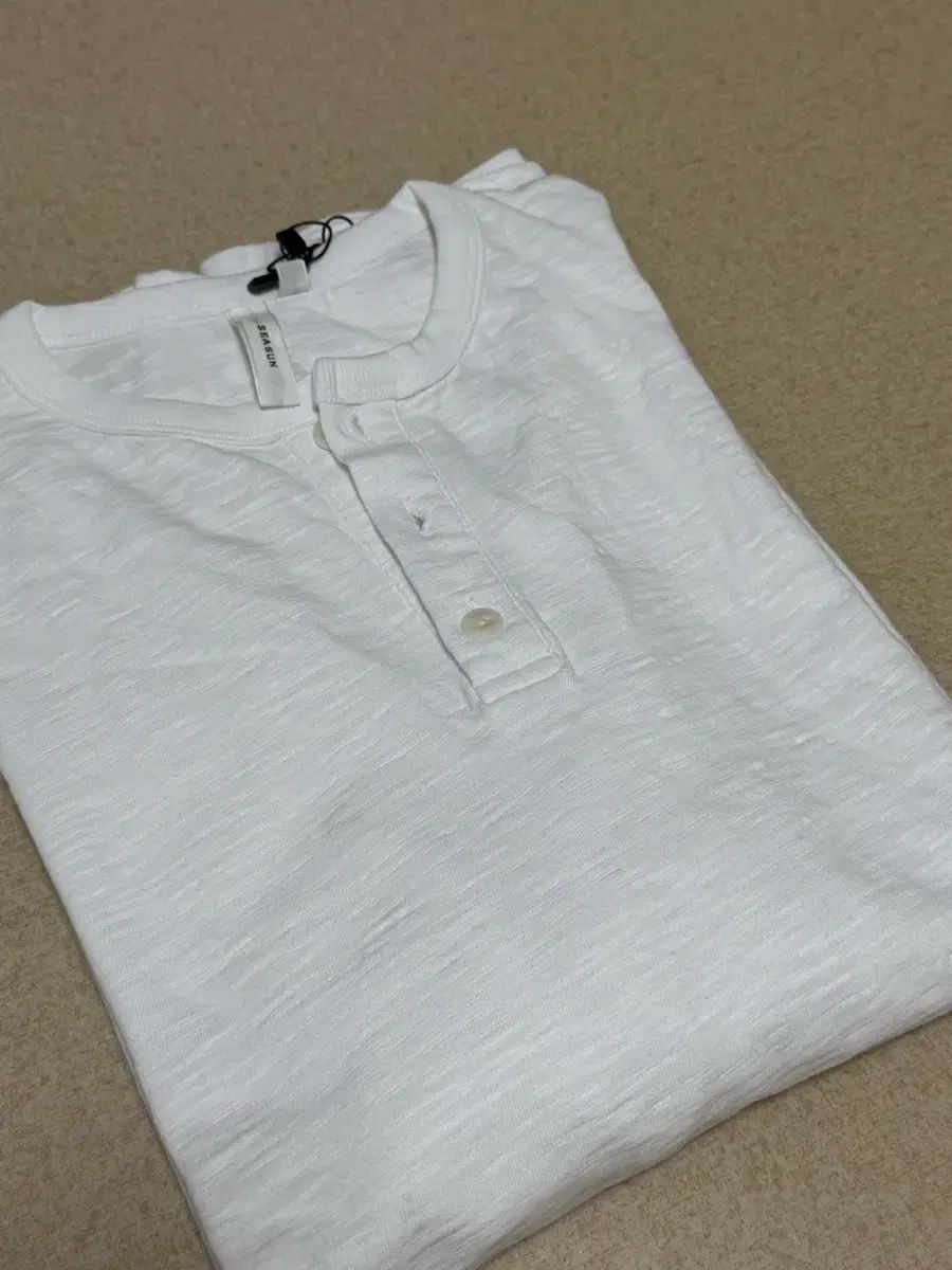 seasun スラブ ヘンリーネック Tシャツ