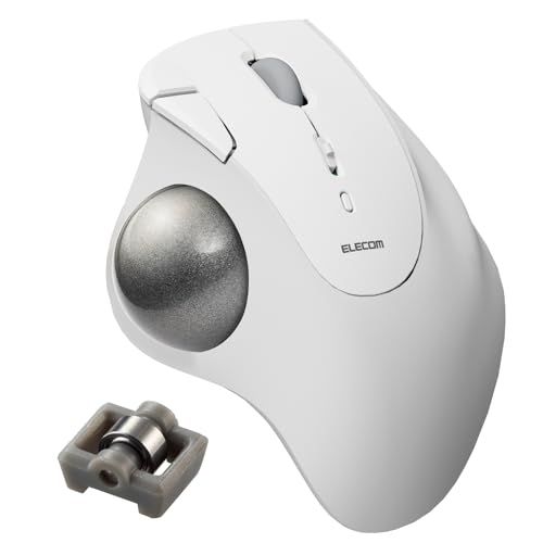 【新品】エレコム ワイヤレス トラックボールマウス Bluetooth IST ベアリング支持 親指操作 36mmボール 5ボタン Windows Mac Chromebook ホワイト M-IT11BRWH 87fd6213