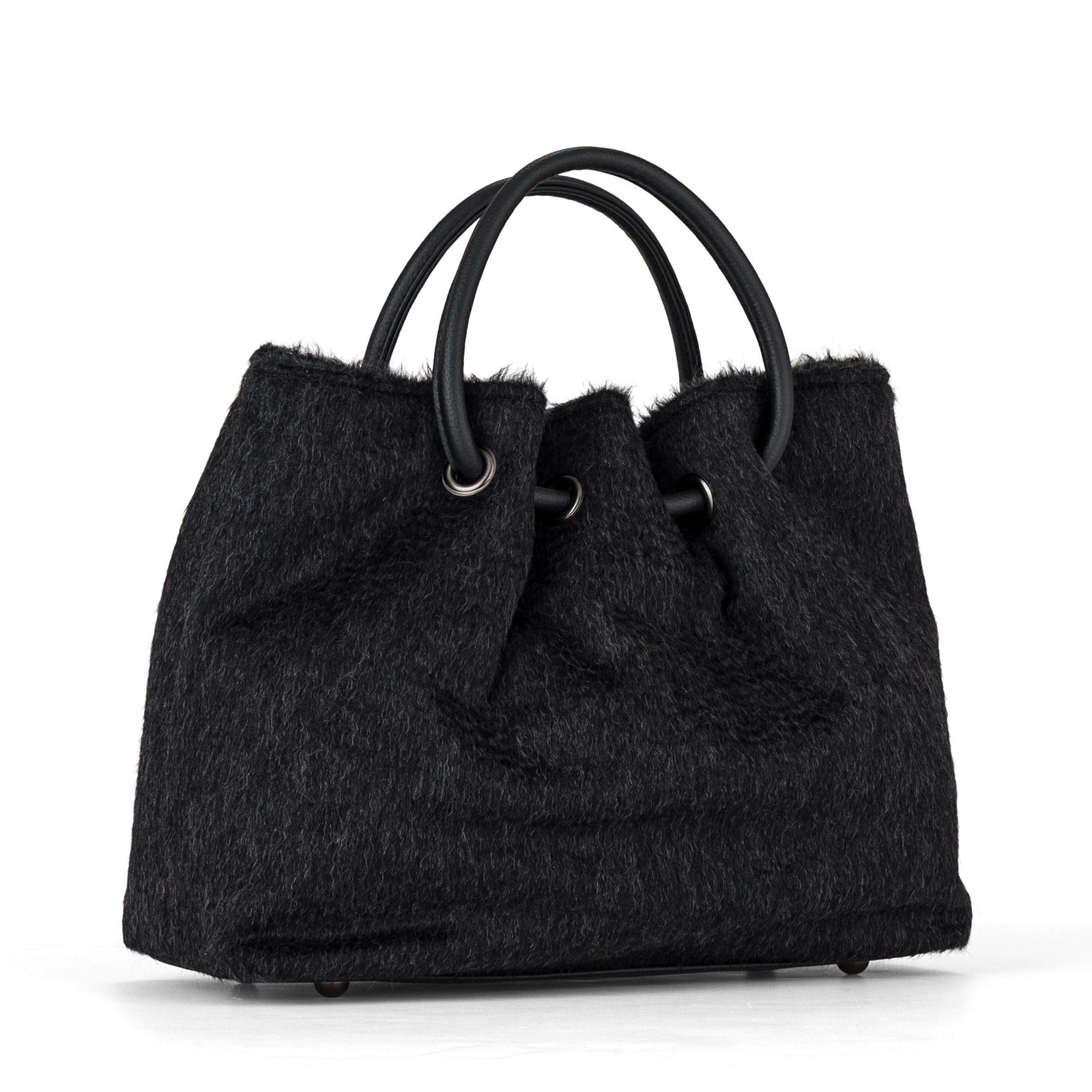 新品　オリジナルバッグ　モヘア　黒