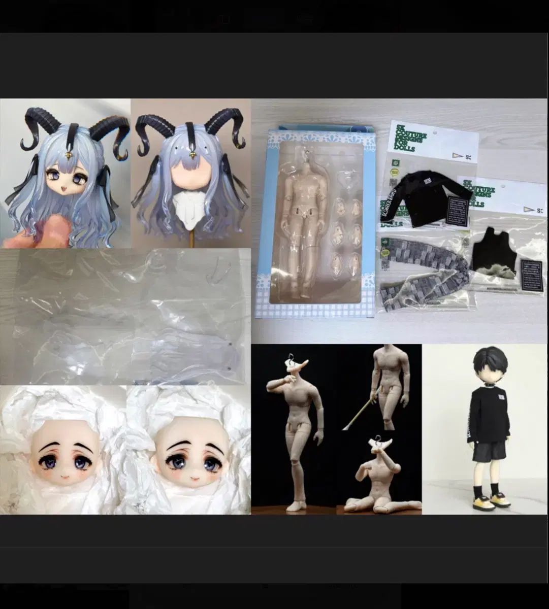ボディ衣装おまけ付き) ねんどろいどヘッド互換 開眼 ヘッド 顔PARTS オビツ フィギュア 旧官 bjd