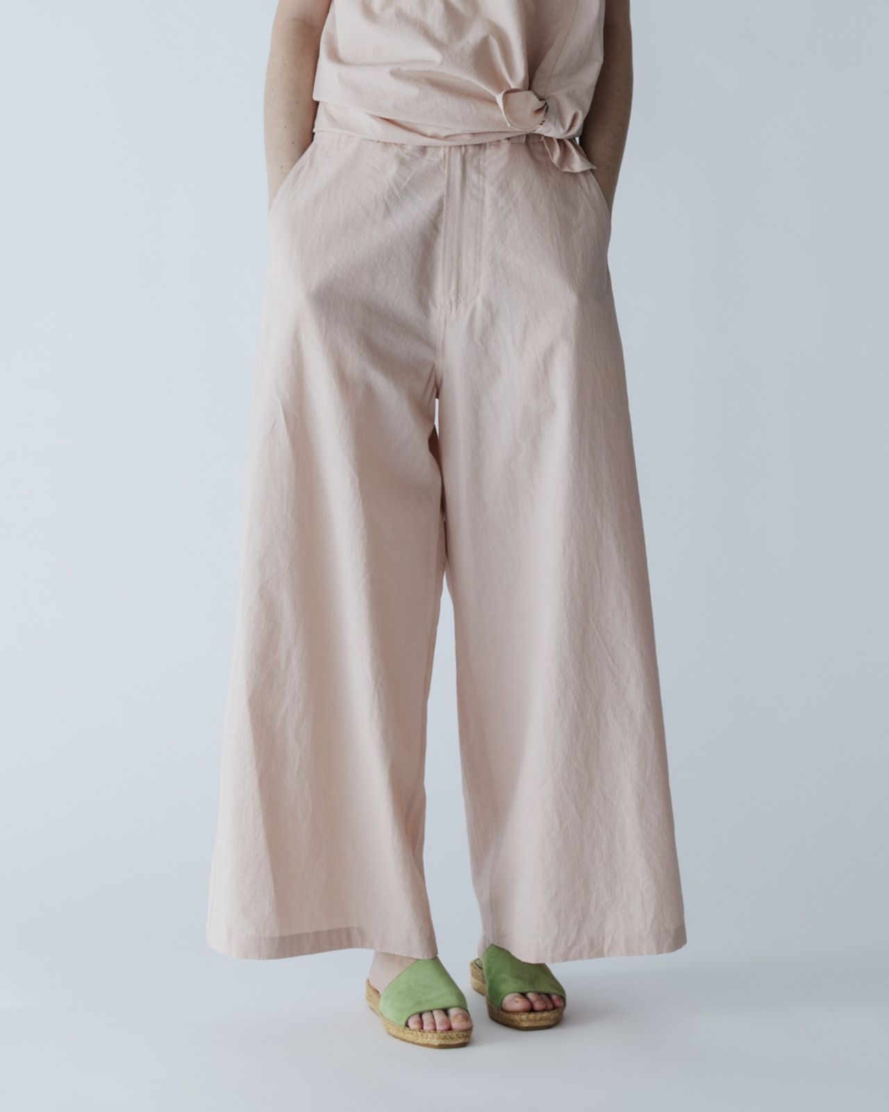 MEYAME メヤメ COTTON LINEN SIDE LINE WIDE PANTS MEY-2440 コットンリネン ワイドパンツ PINK 21,681円